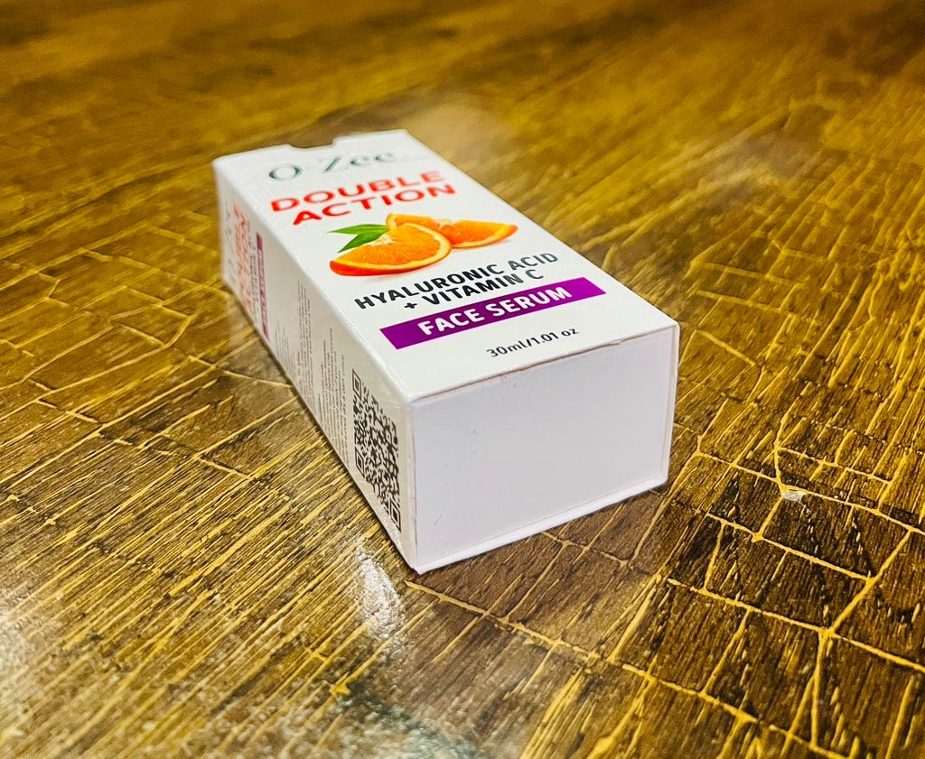 Texture of O-Zee Hyaluronic Acid + Vitamin C Serum showing lightweight consistency