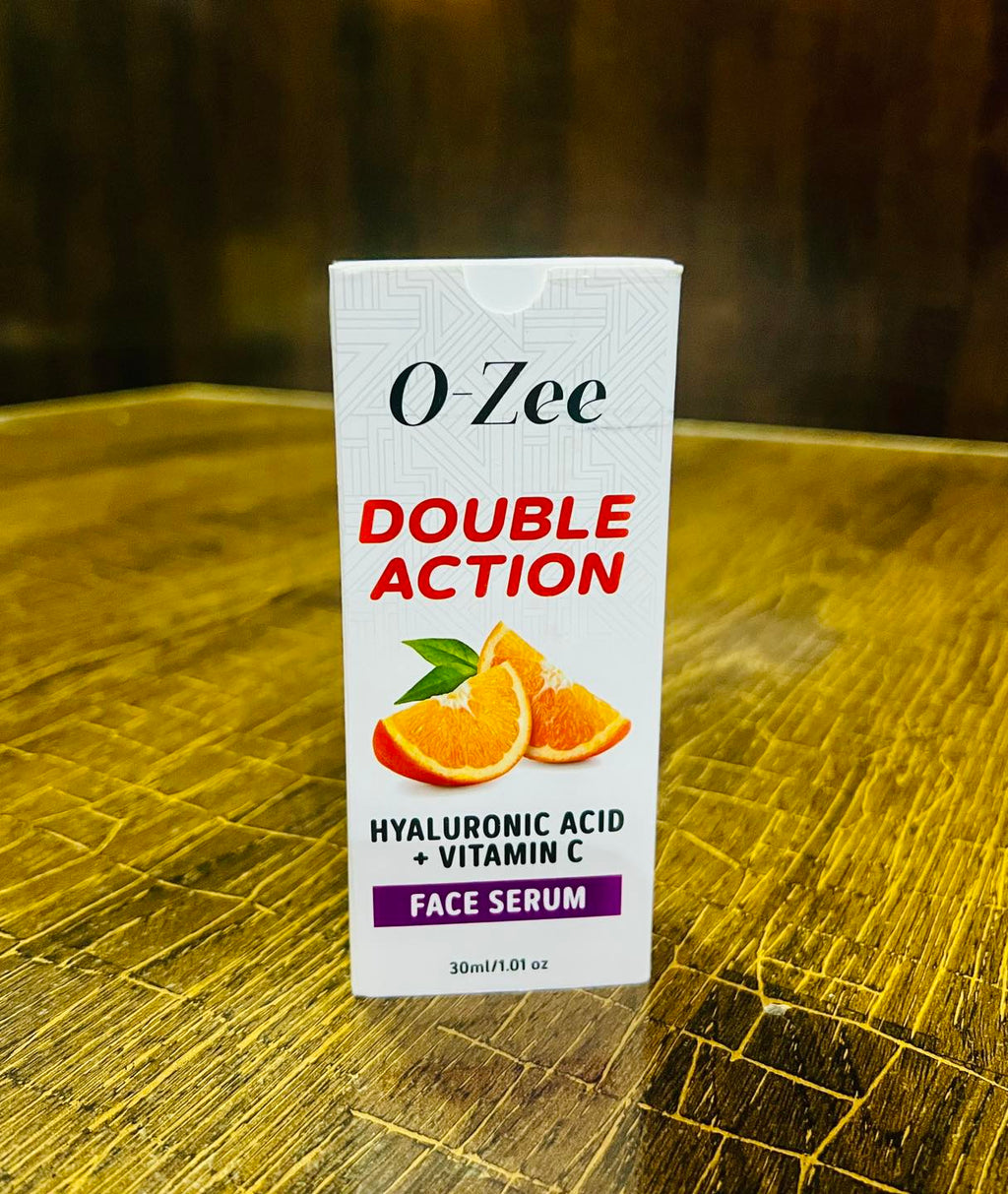 Close-up of O-Zee Serum on skin showing natural radiant glow