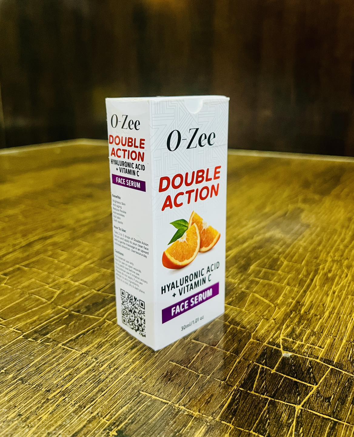 O-Zee Serum packaging design for glowing skin care