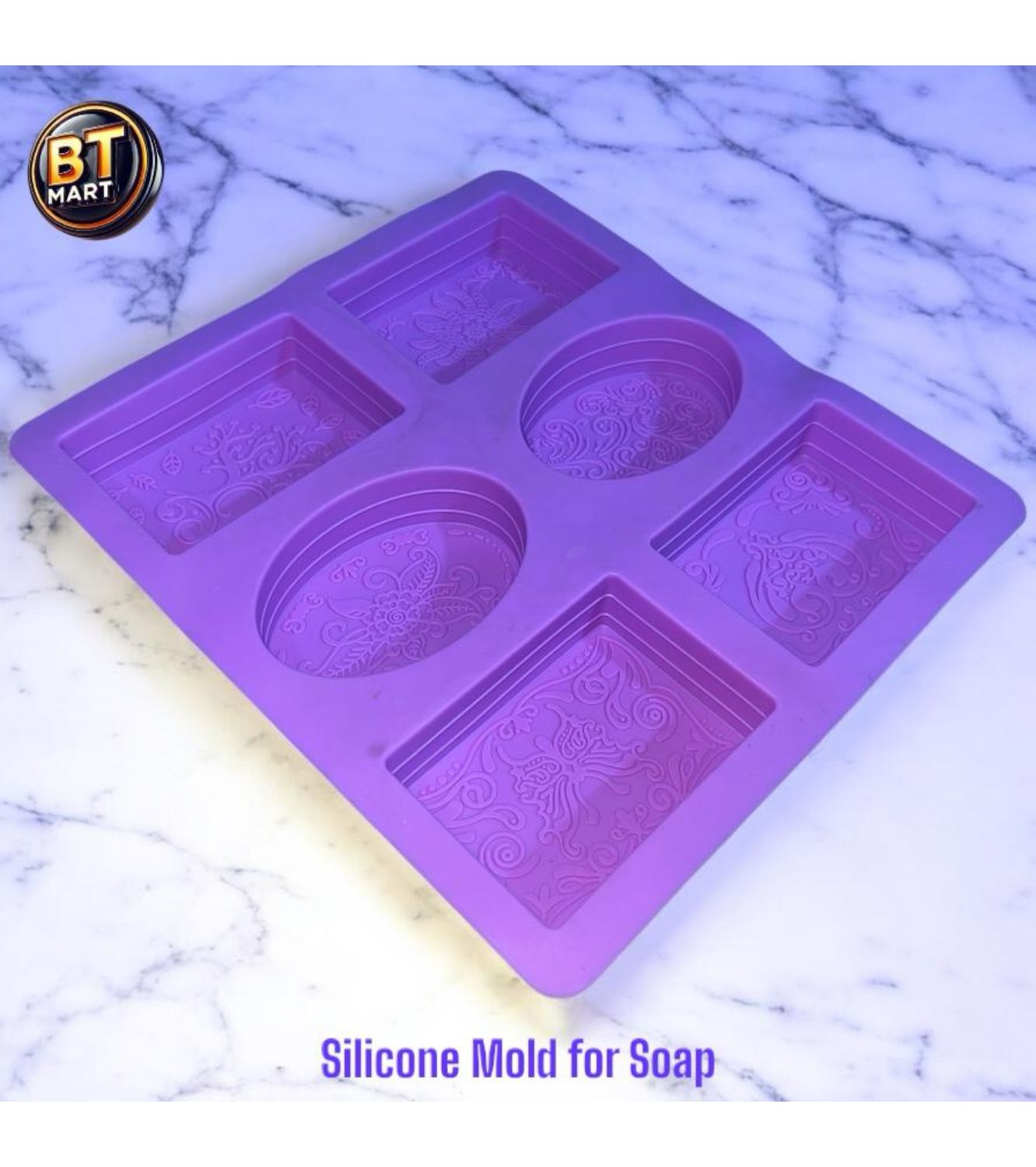 Silicone Mold for Soap Design 2 front view durable mold